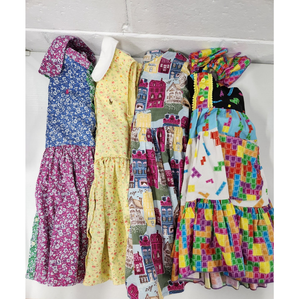 Bundle Of 4 Girls Dresses Sizes 4t-5. Brands Ralph Lauren, Pink Chicken, Sunday